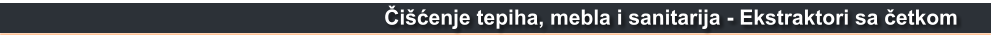 Čićenje tepiha, mebla i sanitarija - Ekstraktori sa četkom
